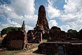 Ayutthaya, Thailand. Wat Phra Ram, ruins of the cloister around the main prang.